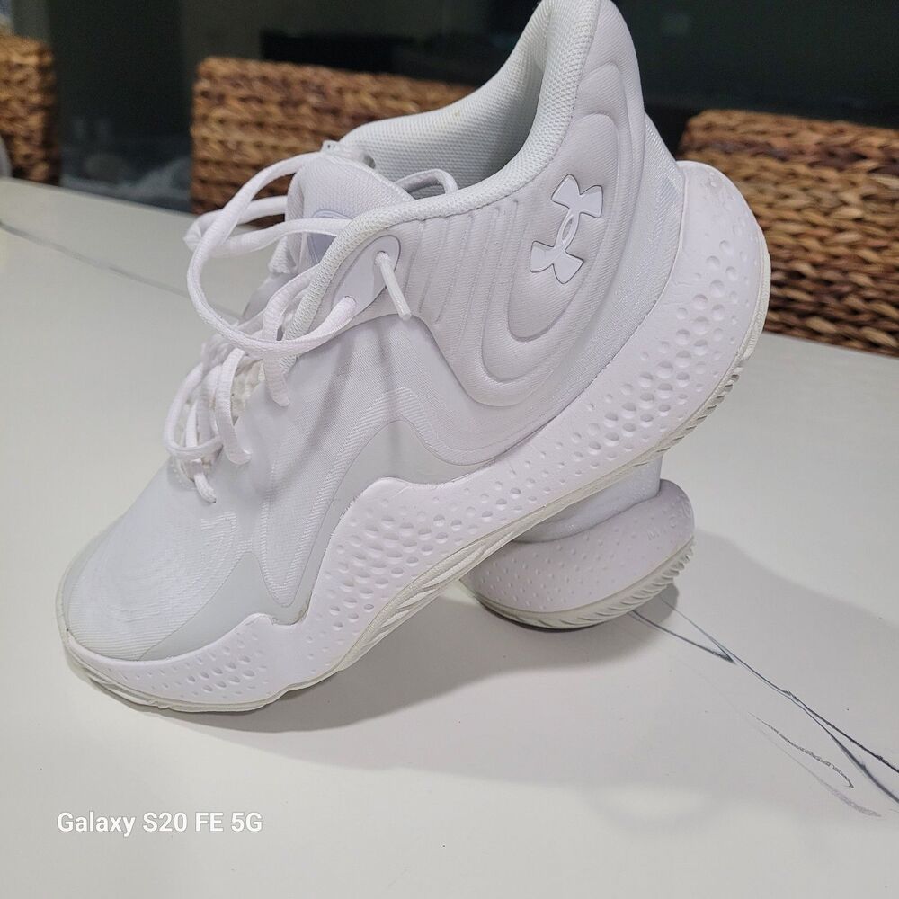 NEW Under Armour UA Unisex Basketball Shoes Micro G Sneakers WHITE M7.5 W9 SB8 - Picture 1 of 11